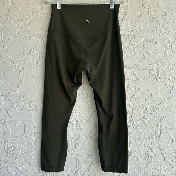 LULULEMON Legging Women 6 Align Crop Olive Green Athletic Casual Gym Yog… - Picture 4 of 9